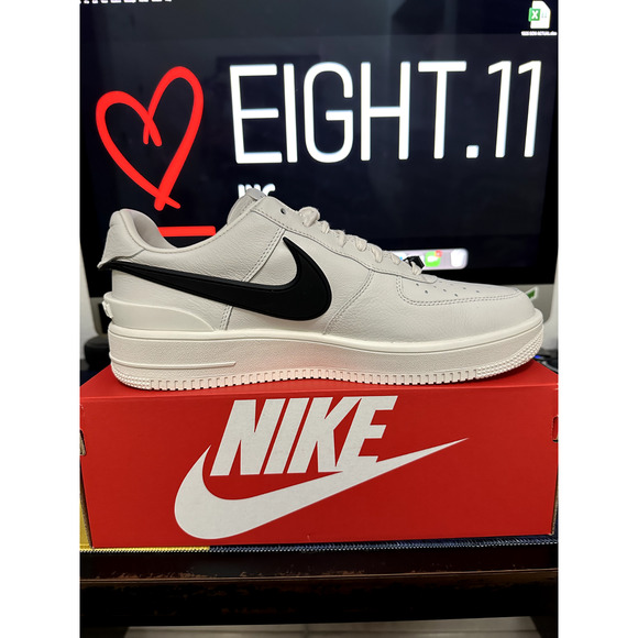 NEW MEN'S SIZE 11.5 Nike Air Force 1 Low SP x AMBUSH Phantom Black DV3464-002 - Picture 2 of 6